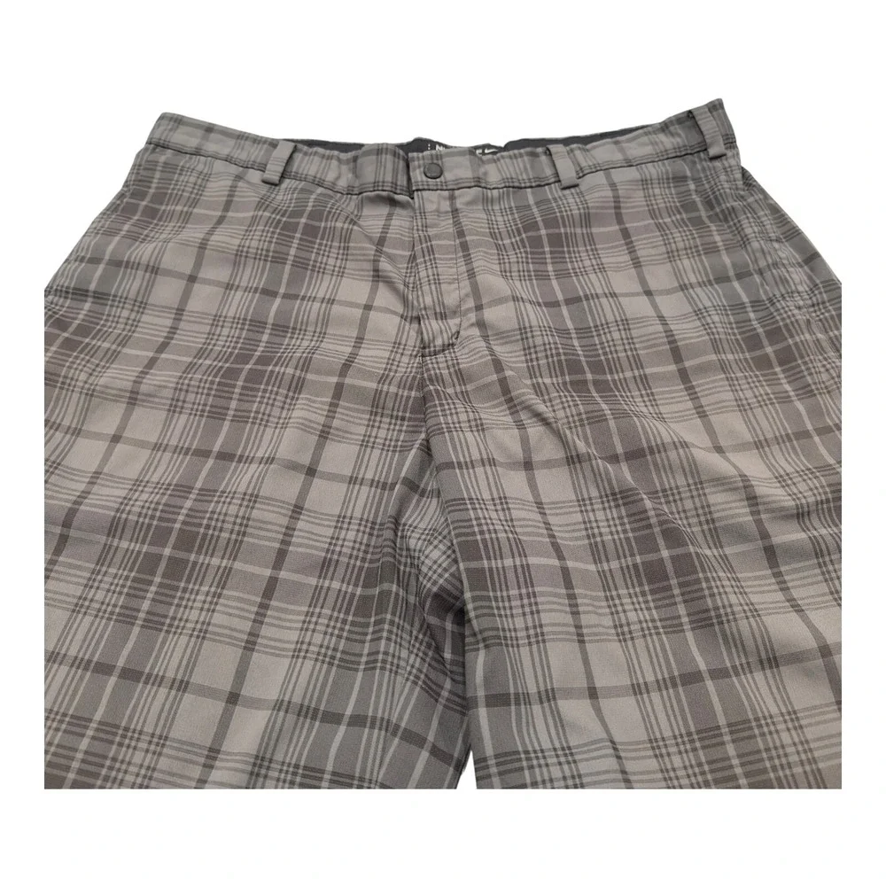 Nike Golf Shorts Men 38 Grey Plaid Tour Performance Dri-FIT Activewear